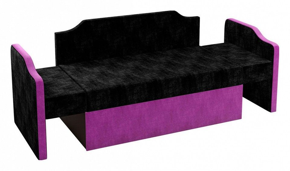 детский диван дороти, вельвет черный фиолетовый ()