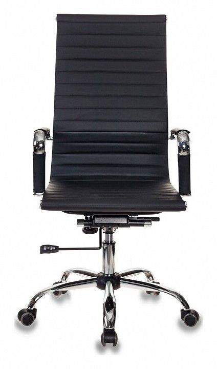 кресло руководителя бюрократ ch-883/black черный искусственная кожа крестовина хром (поставляется по 2 шт)