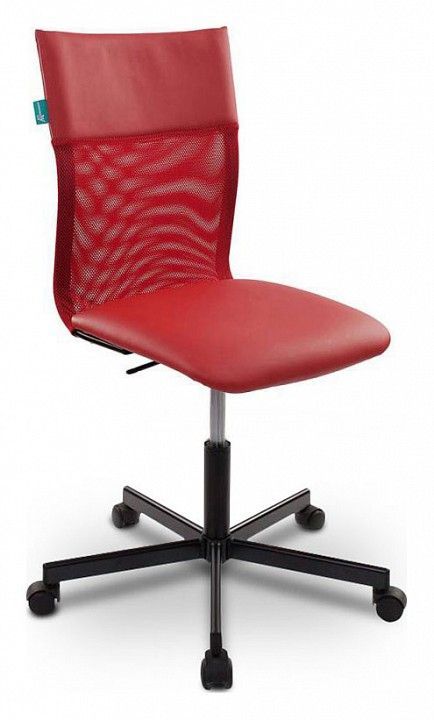 кресло бюрократ ch-1399/red спинка сетка красный сиденье красный искусственная кожа крестовина металл