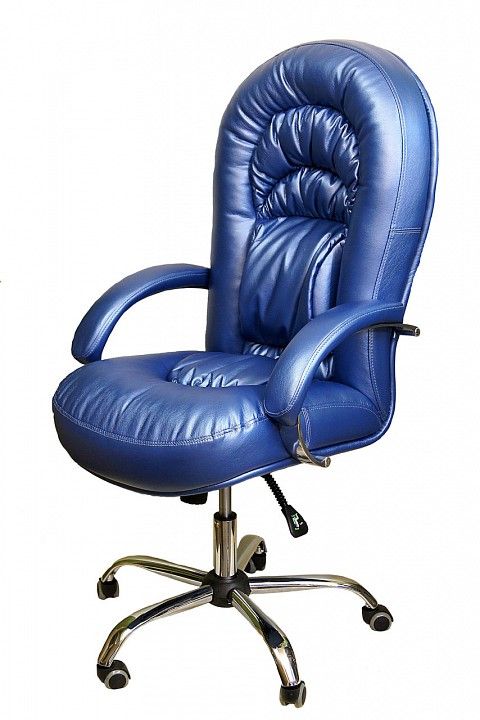 кресло компьютерное шарман синий перламутр кв-11-131112 0458