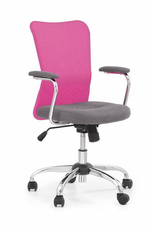 компьютерное кресло halmar andy, серый - розовый