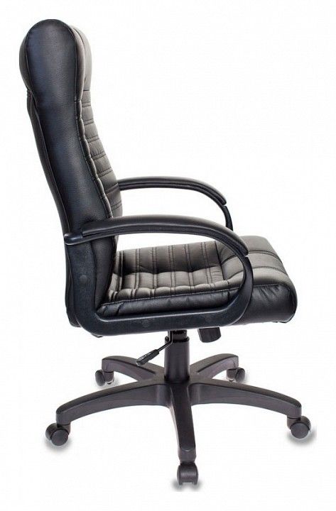 кресло руководителя бюрократ kb-10/black черный искусственная кожа