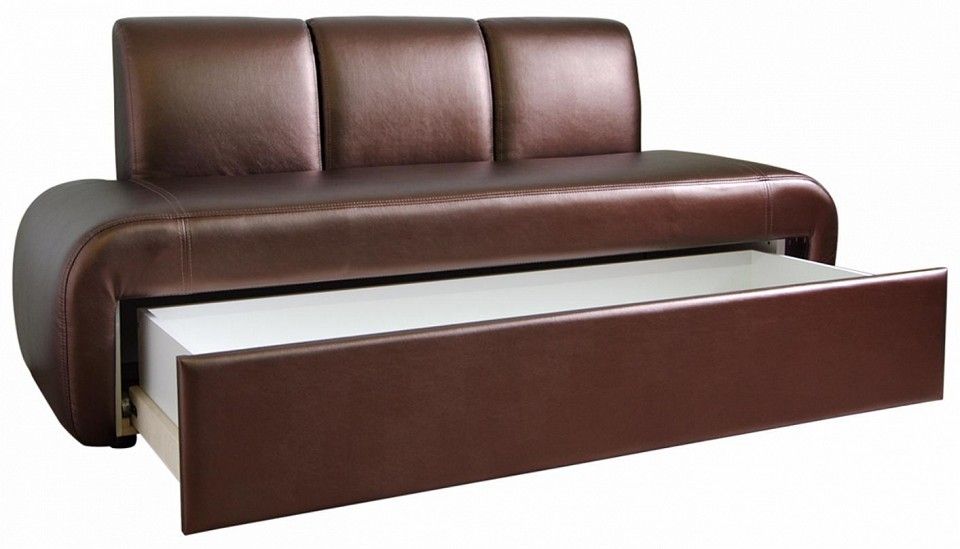 диван кухонный вегас с ящиком для хранения дв02 (экокожа, коричневый) 170/83/61