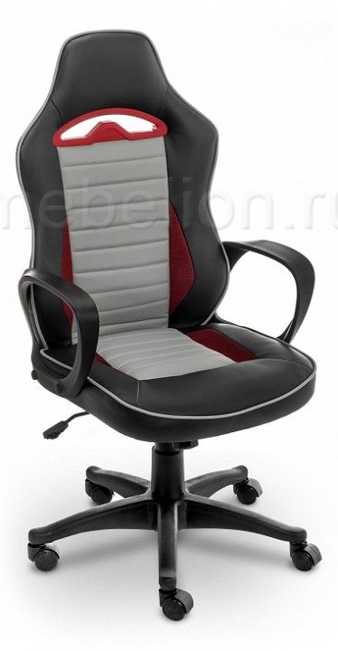 компьютерное кресло loki серое/черное/красное