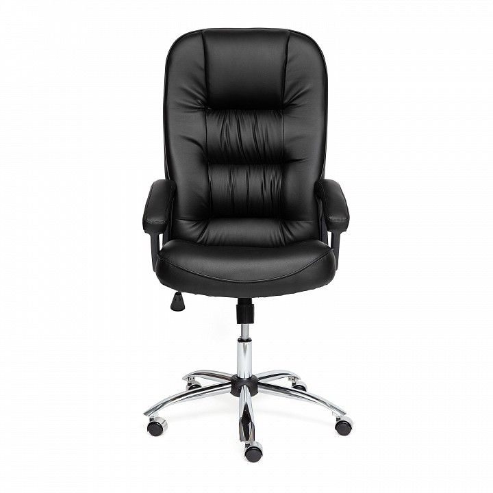 компьютерное кресло сн9944 хром, кож/зам, черный, 36-6  id -