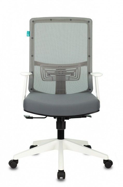 кресло бюрократ mc-w611t/dg/26-25 серый tw-04 26-25 сетка/ткань (пластик белый)