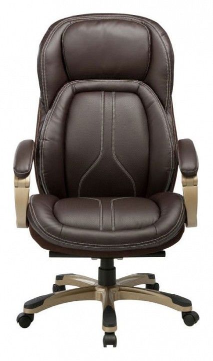 кресло руководителя бюрократ t-9919/brown коричневый рец.кожа/кожзам
