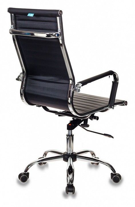 кресло руководителя бюрократ ch-883/black черный искусственная кожа крестовина хром (поставляется по 2 шт)
