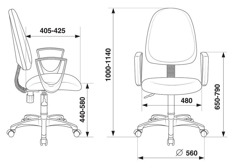 кресло бюрократ ch-1300n/or-16 черный престиж+ искусственная кожа