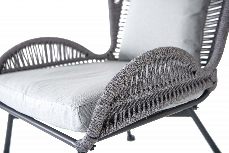 кресло мадрид, арт. lcar6001, в комплекте с подушками, свет темно-серый