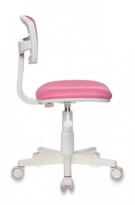 кресло детское бюрократ ch-w299/pk/tw-13a спинка сетка розовый tw-06a tw-13a (пластик белый)