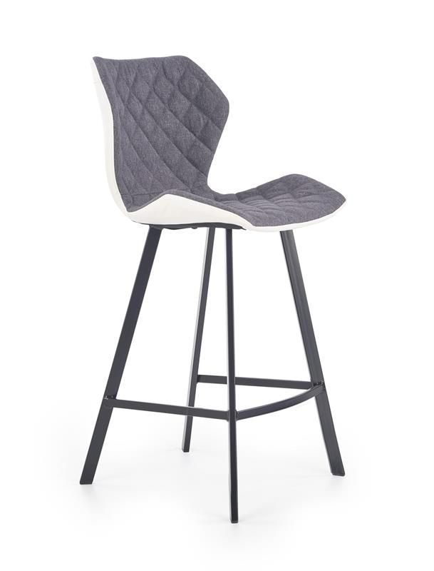 барный стул halmar h83 low (ткань - бело-серый)