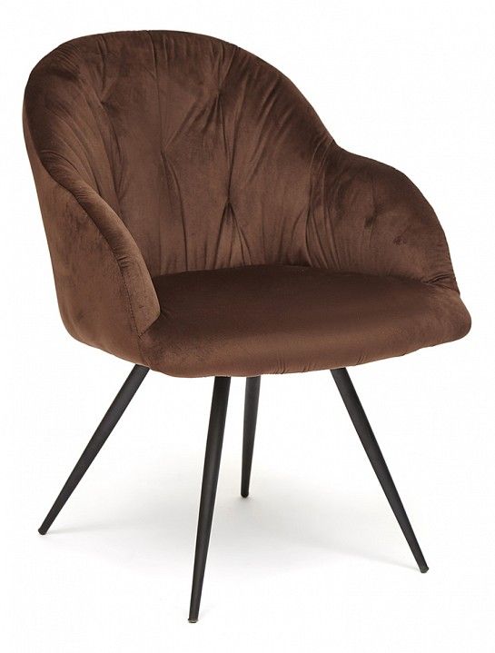 кресло livorno ( mod.1602 ) металл/ткань, 67х57х82см, коричневый вельвет (поставляется по 2 шт)