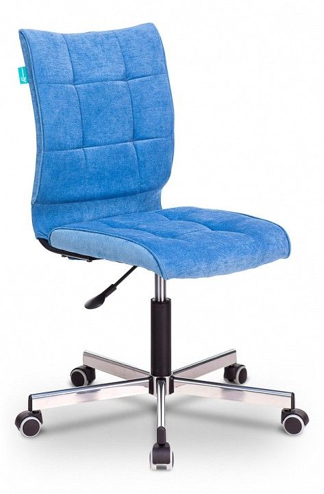 кресло бюрократ ch-330m/velv86 голубой velvet 86 крестовина металл