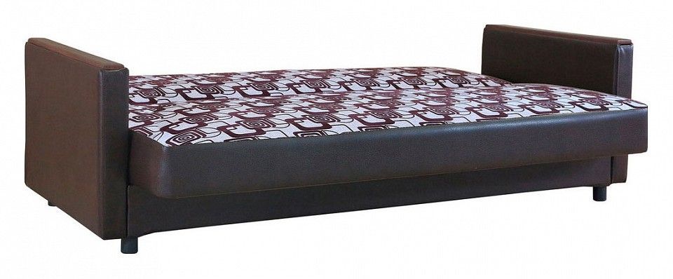 диван книжка шарм-дизайн классика д 140 шенилл ромб+экокожа коричневый