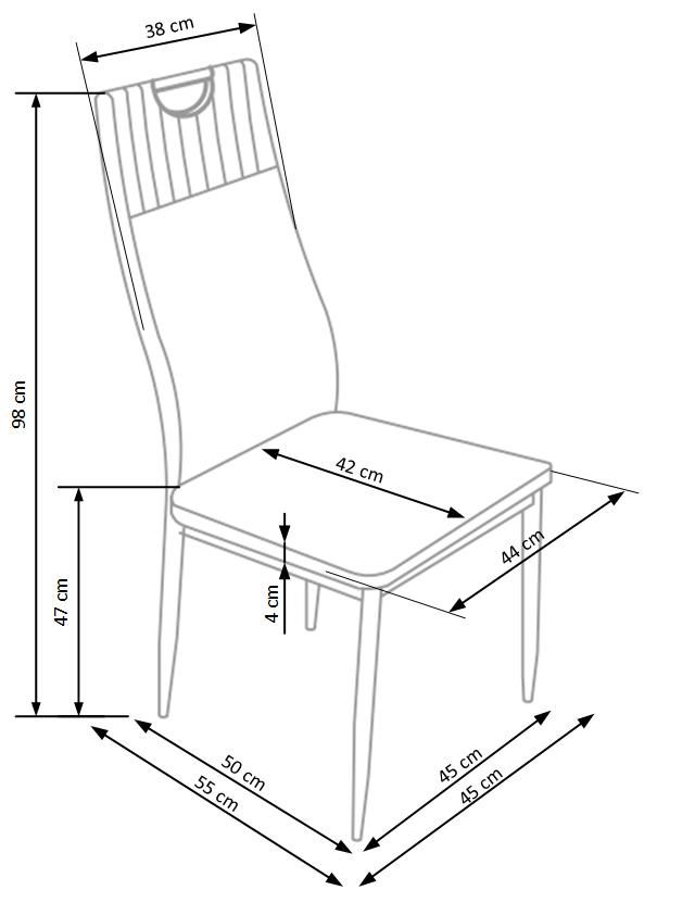 k275 krzeslo brazowy miami (1p=4szt)