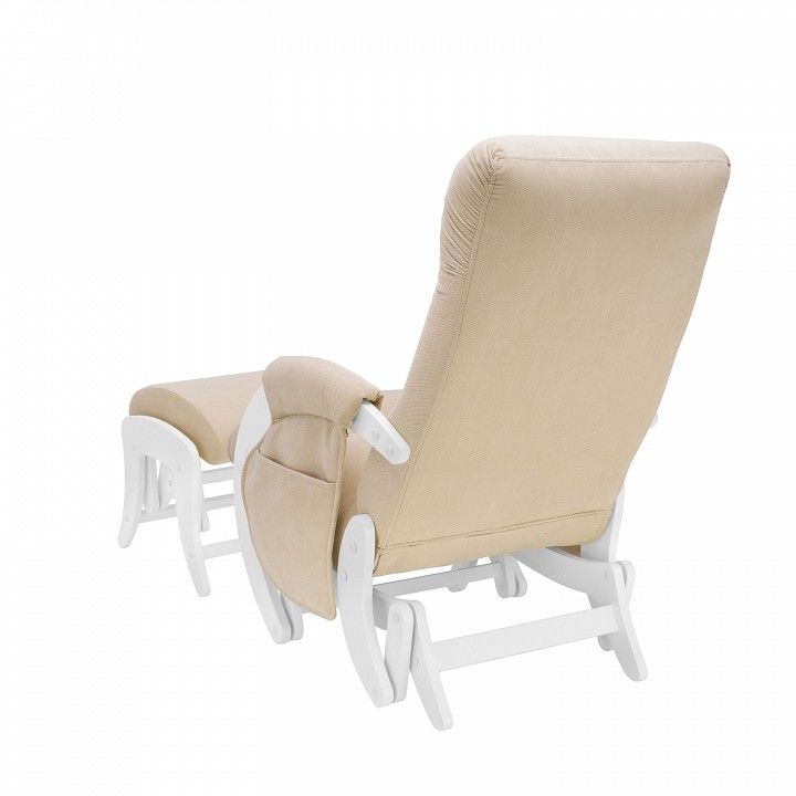 комплект, кресло для кормления и укачивания     milli smile (с карманами) молочный дуб, ткань verona vanilla