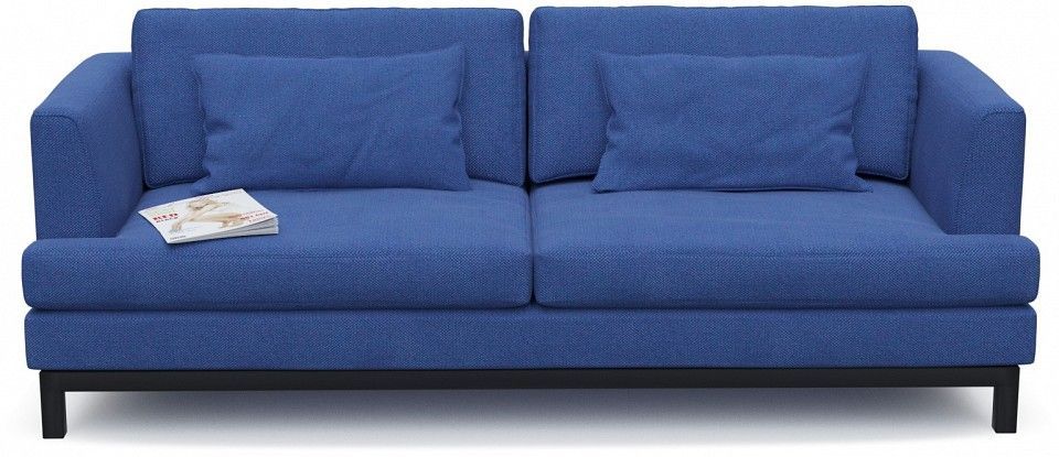диван прямой french fresh com 74 нераскладной (микровелюр, синий) 192/98/98