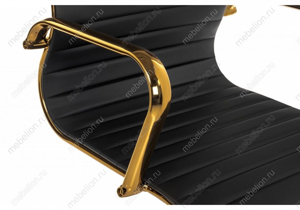 компьютерное кресло reus черное/золотое