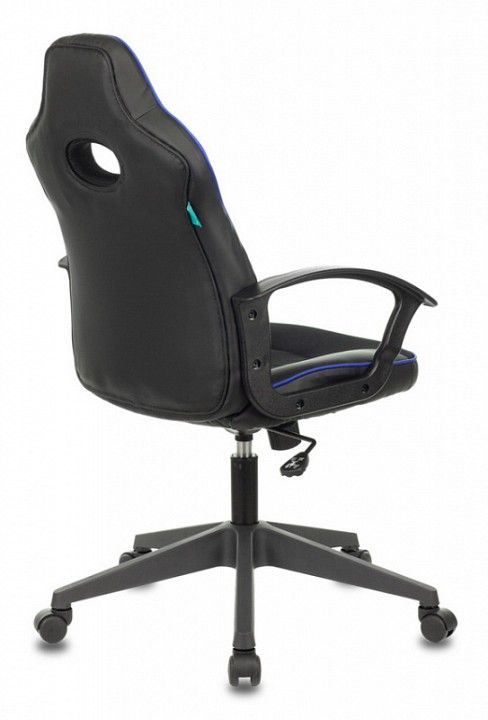 кресло игровое zombie viking-11 черный/синий искусст.кожа/ткань крестовина пластик