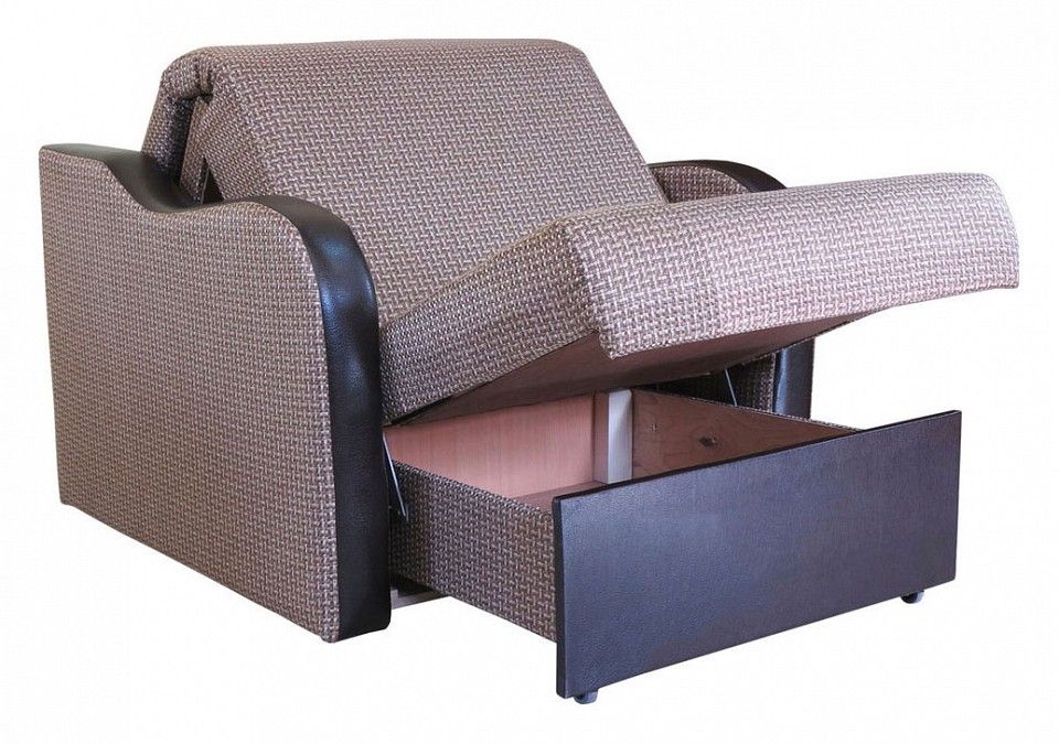 кресло кровать шарм-дизайн коломбо рогожка коричневый