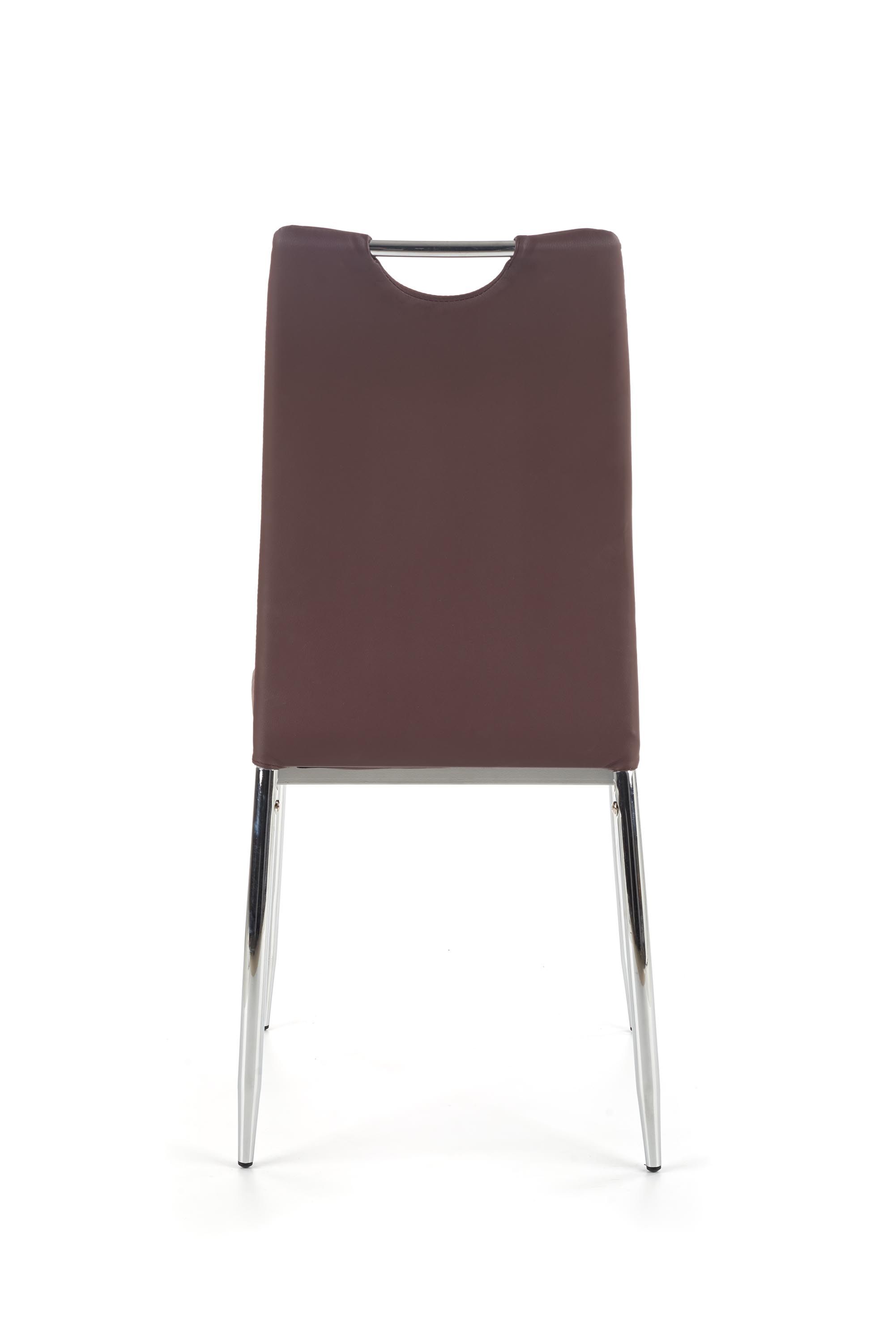 стул halmar k187 (хром, экокожа, коричневый)