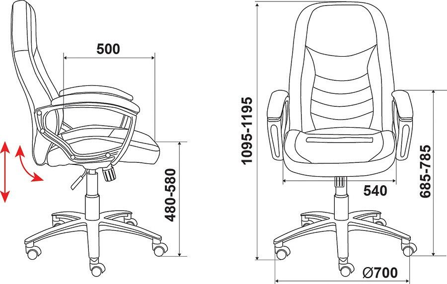 кресло руководителя бюрократ t-9910n/brown коричневый искусственная кожа (пластик серебро)