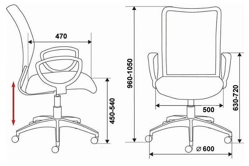 кресло бюрократ ch-599/db/tw-10n спинка сетка темно-синий сиденье темно-синий tw-10n (813006)