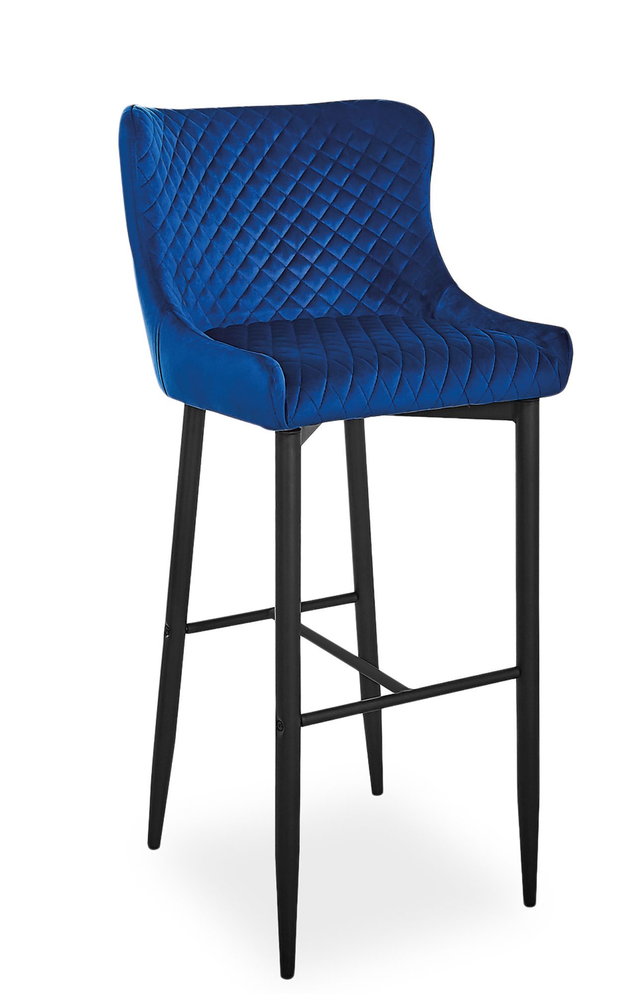 барный стул signal colin b h-1 velvet, темно-синий