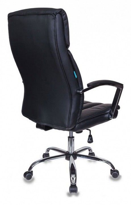 кресло руководителя бюрократ t-8000sl/bl+black черный искусственная кожа крестовина хром