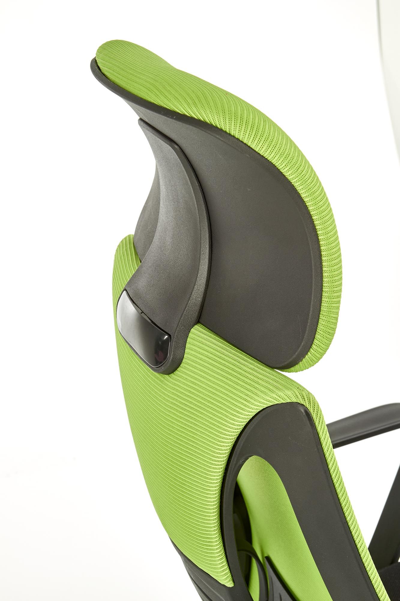 кресло компьютерное halmar valdez, зеленый - черный